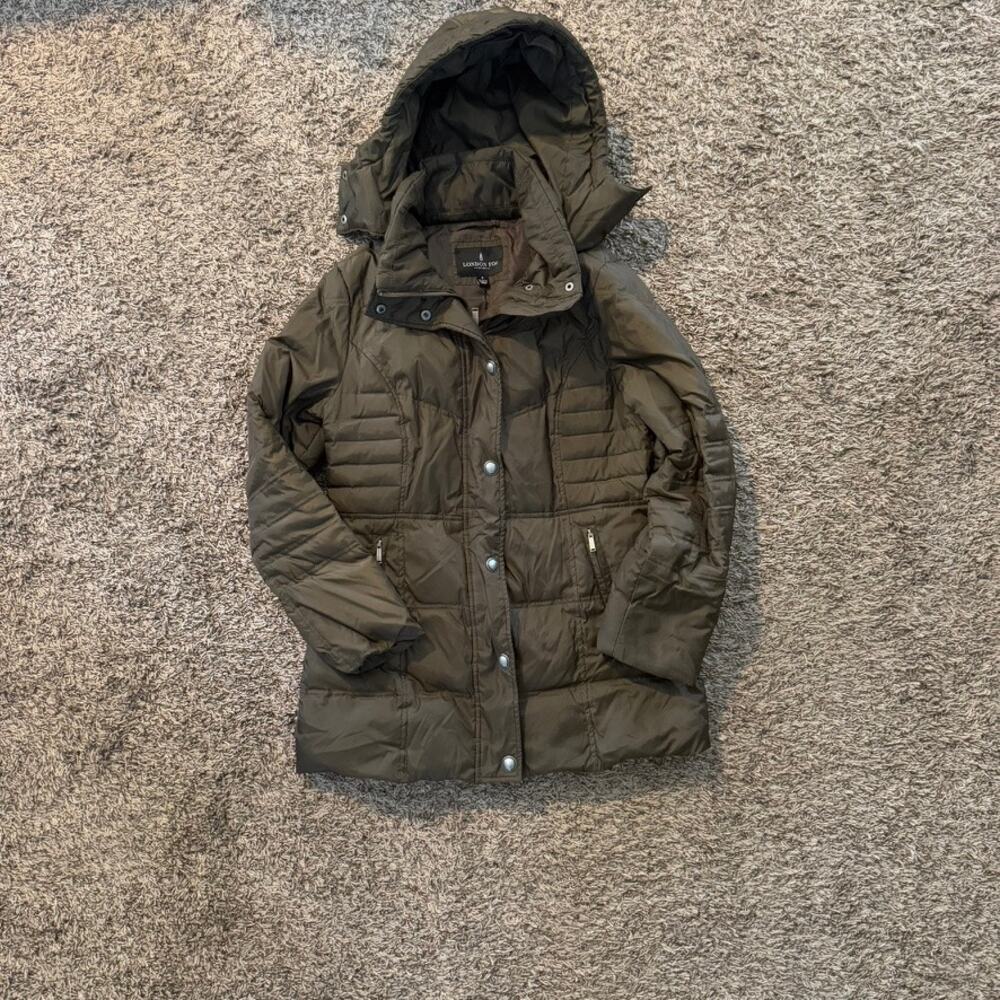 London Fog Knee‎ Length Green Parka down/feather Womens Small